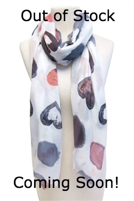 wholesale summer scarf hearts dots
