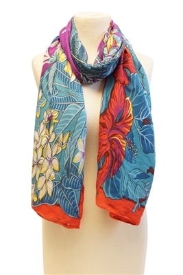 wholesale summer scarf - tropical print