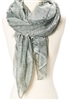 wholesale ladies scarves frayed stripe stonewash