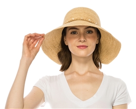 Wholesale Raffia Straw Fashion Sun Hats Women's Beach Hats Summer Headwear 2024