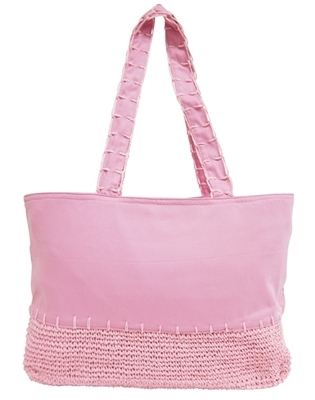 wholesale canvas beach bags with straw
