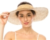 Wholesale crownless straw sun visor hats fringe edge sun hat