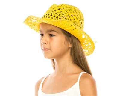 wholesale kids straw cowboy hat handwoven straw