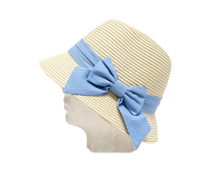 wholesale girls straw bucket hat  bow