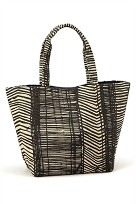 wholesale straw print tote bags - freestyle lines