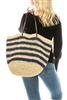 wholesale striped crochet straw tote bag