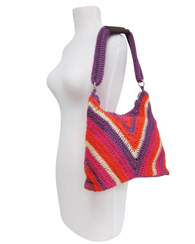 wholesale chevron crochet purse
