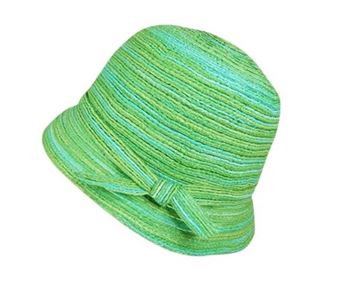wholesale space-dyed straw bucket hat