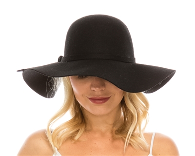 wholesale black floppy hats - wool felt
