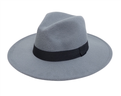 wholesale faux felt panama hat  black band