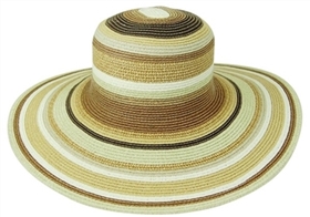 wholesale multi stripe wide brim hat
