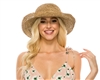 wholesale beach hats - seagrass crochet turn-up sun hat