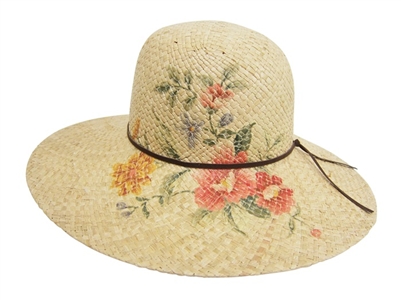 wholesale raffia sun hat  flowers