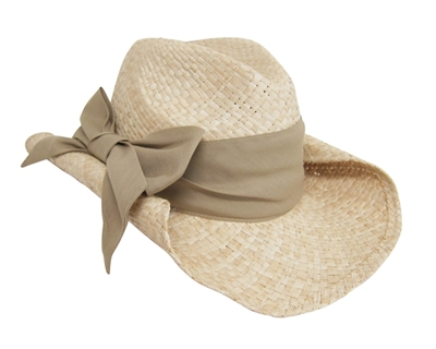 wholesale raffia cowboy hat  bow