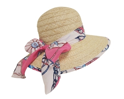 wholesale raffia straw sun hat  linen sash