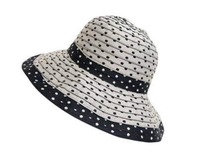 wholesale sun hats shapeable polka dots