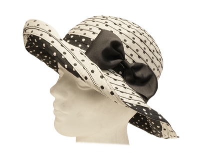 wholesale sun hats with bow shapeable polka dots