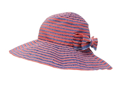 Wholesale Ribbon Sun Hat Denim Crusher