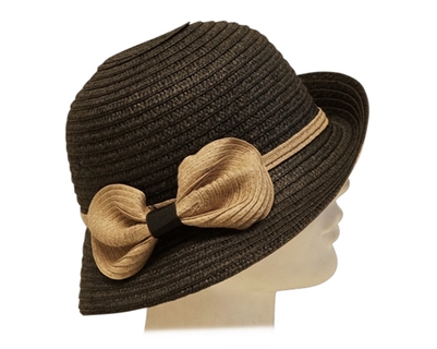 wholesale cloche hats straw bucket w bow