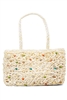 Wholesale straw handbags and purses - wood beads