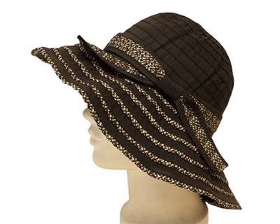 Sun Hats - Packable Ribbon with Straw Blend