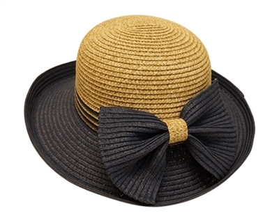 wholesale fashion hats straw bucket hat with bow