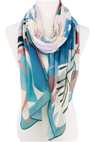 71163 Abstract Dandelion Print Scarf