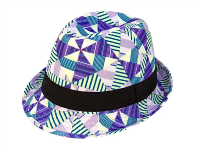 wholesale geometric patterned fedora hat