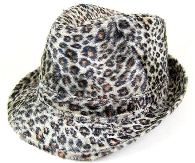 wholesale leopard fedora hats