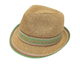 wholesale straw fedora hats - womens fedoras stripes