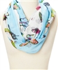 wholesale summer infinity scarves - butterflies print