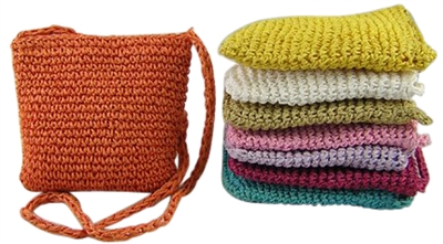 wholesale childs square crochet purse lot of 6