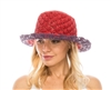 wholesale red hats purple crochet straw hat