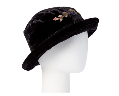 wholesale vintage hats - velvet bucket hat