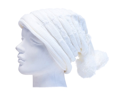 wholesale beanie slouchy with poms