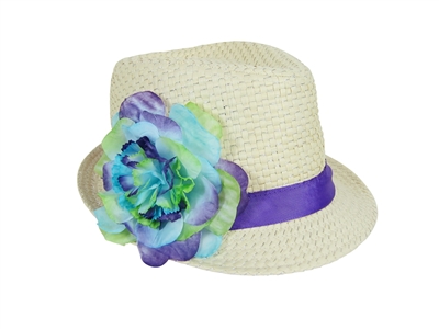 wholesale kids hats girls fedoras with flower