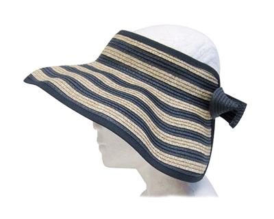 wholesale rollup visors sun hats nautical stripes