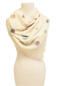 wholesale embroidered dots scarf