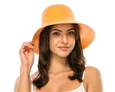 102-C Smooth Woven Straw Bucket Hat