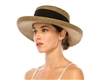 Wholesale Gambler Sun Hat Pleated Band- Wholesale Womens Resort Hats