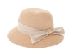 Wholesale Heather Straw Bucket Hat Sash - Wholesale Womens Resort Hats