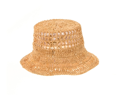 Wholesale Raffia Straw Fashion Sun Hats Women's Beach Bucket Hats Summer Headwear 2024