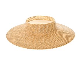 Wholesale crownless straw sun visor hats retro sun hat