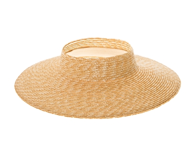 Wholesale crownless straw sun visor hats retro sun hat