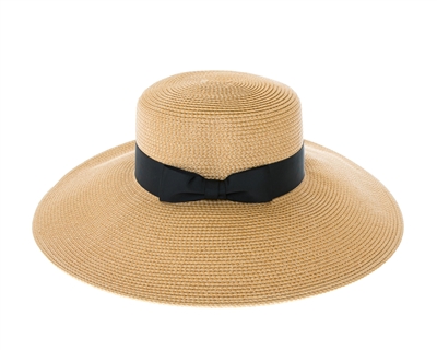 Wide Brim Straw Sun Hats  Wholseale Flexweave Summer Hats Lampshade Women's Hats
