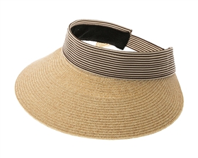 wholesale straw sun visor hats - summer travel hats wholesale