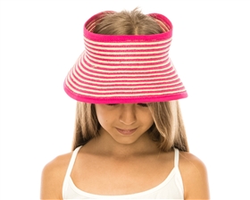 wholesale kids sun visor hats roll up travel resort fashion accessories