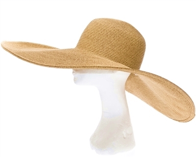 Wholesale Extra Wide Brim Sun Hats - 8 inch brim straw hats