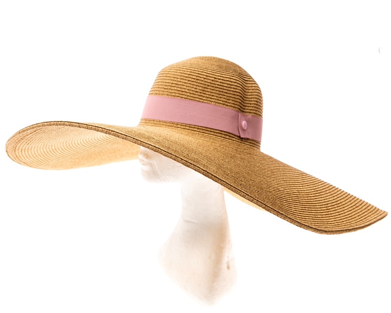 1703-HB-1 Extra Wide Brim Natural Sun Hat with Band