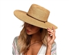 wholesale upf hats - wide brim tweed straw sun hat